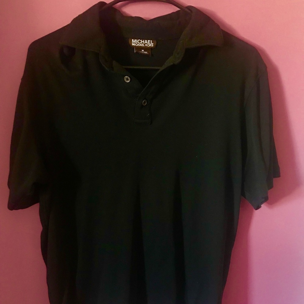 Men’s black Michael Kors collared tee
